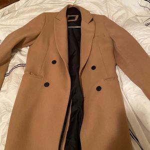 ASOS double breasted wool camel color